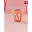 RICE GOBELET ALPHABET RICE - LETTRE M - PINK STRIPES