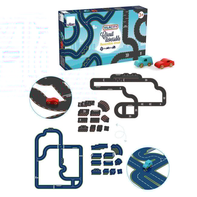 VILAC CIRCUIT RÉVERSIBLE EN CARTON VILACITY
