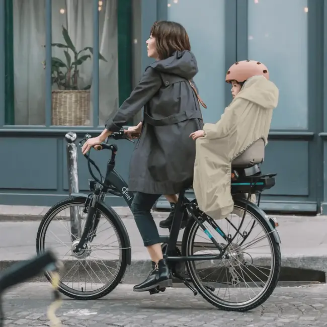 RAINETTE IMPERMÉABLE POUR SIÈGE VÉLO 9MOIS-4ANS - BEIGE