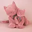 MAILOU PELUCHE CHAT MÉLOÉ 56CM - POUDRE DE ROSE