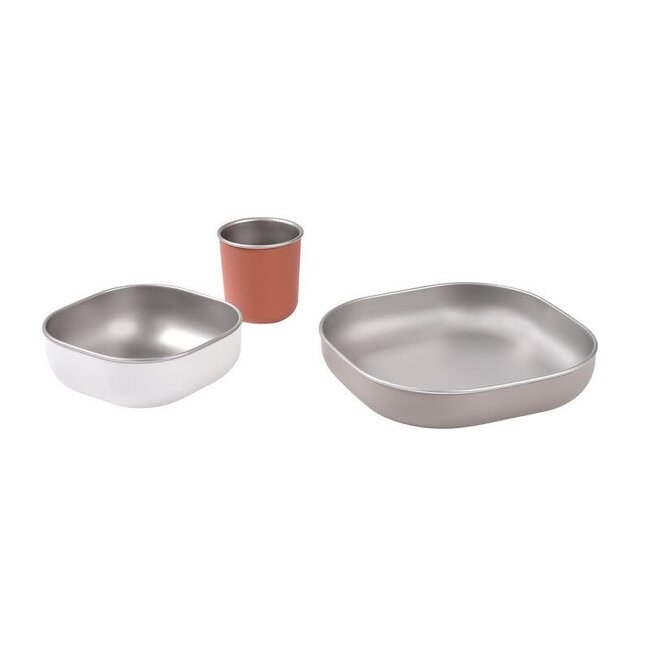 BEABA COFFRET REPAS INOX MICRO-ONDABLE - TERRACOTTA