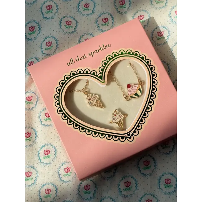 KONGES SLOJD SET DE BIJOUX CORNET DE GLACE & CUPCAKE