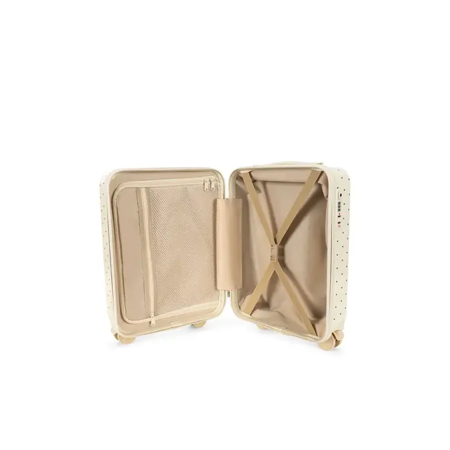 KONGES SLOJD VALISE À ROULETTES - CERISE NAVY DOTS