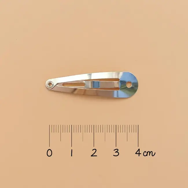 LUCIOLE ET PETIT POIS 1 X BARRETTE 4CM - RENARD ARGENT