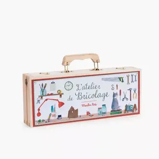 MOULIN ROTY VALISE DE BRICOLAGE 6 OUTILS - LES JOUETS D'HIER