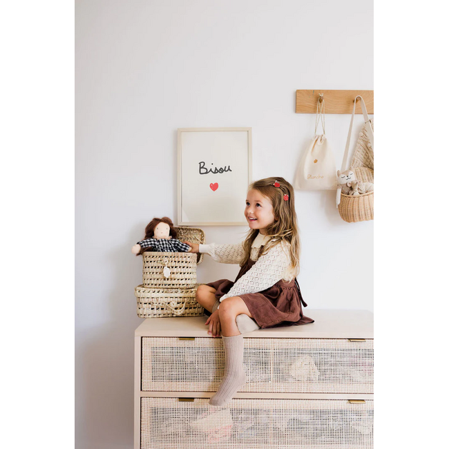 LUCIOLE ET PETIT POIS 2 X BARRETTES 4CM - POMMES ROUGES