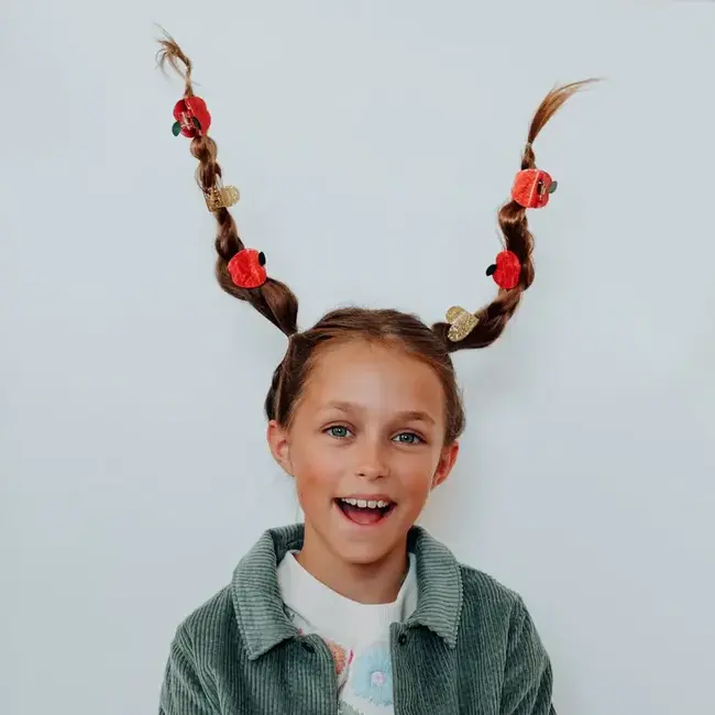 LUCIOLE ET PETIT POIS MINI PINCE - POMME ROUGE