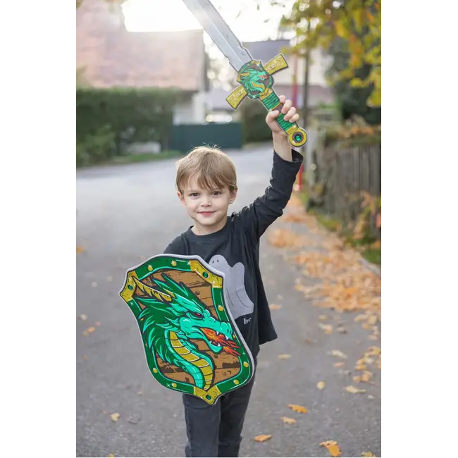 GREAT PRETENDERS DÉGUISEMENT - BOUCLIER EN MOUSSE - DRAGON VERT