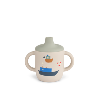 LIEWOOD TASSE SILICONE AVEC BEC NEIL - SAILING SANDY