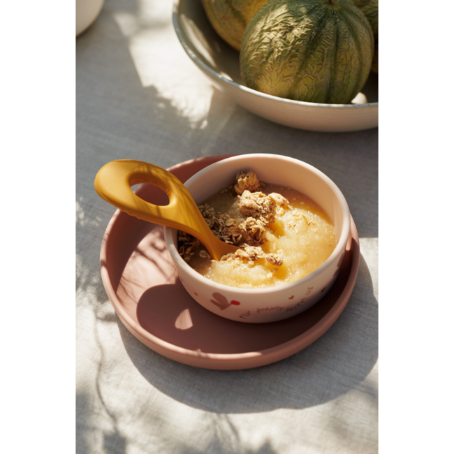 LIEWOOD COFFRET VAISSELLE 4 PIÈCES SILICONE VIVI - BUTTERFLY APPLE BLOSSOM