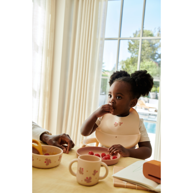 LIEWOOD COFFRET VAISSELLE 4 PIÈCES SILICONE VIVI - BUTTERFLY APPLE BLOSSOM