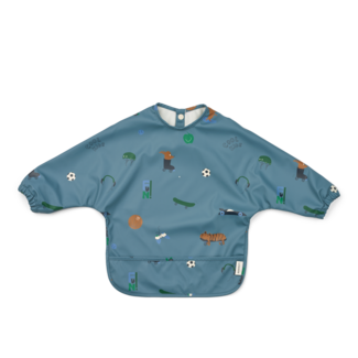 LIEWOOD BAVOIR TABLIER AVEC MANCHES MERLE - FUN BEACH BLUE