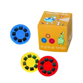 MOULIN ROTY BOÎTE DE 3 DISQUES À HISTOIRE - LA GRANDE FAMILLE