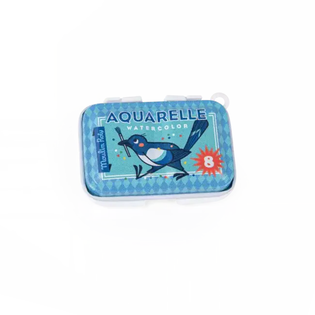 MOULIN ROTY MINI PALETTE AQUARELLE BLEU - LES PETITES MERVEILLES