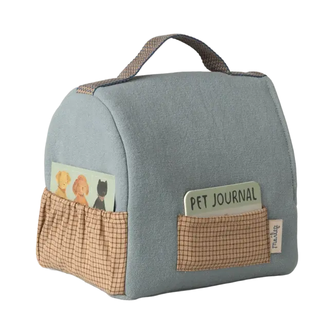 MAILEG PANIER NICHE TRANSPORTABLE CHIEN & CHAT MAILEG - BLEU POUDRÉ