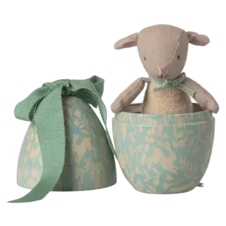 MAILEG OEUF DE PAQUES AVEC AGNEAU MICRO - MENTHE POUDRÉE