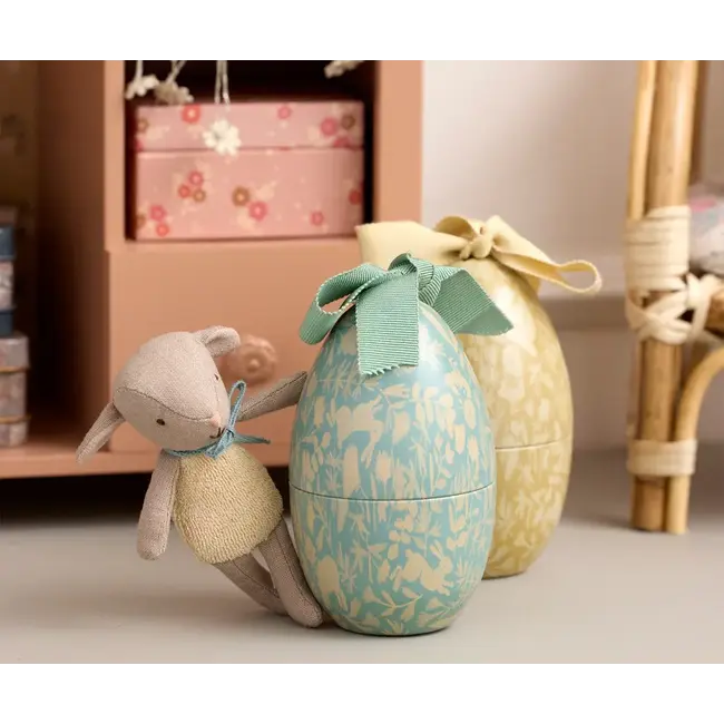 MAILEG OEUF DE PAQUES AVEC AGNEAU MICRO - MENTHE POUDRÉE