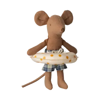 MAILEG PETIT FRÈRE SOURIS 10CM AVEC BOUÉE - COLLECTION PLAGE