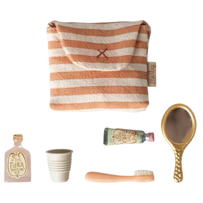 MAILEG TROUSSE DE TOILETTE POUR SOURIS MAILEG - RAYÉ ROUGE