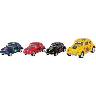 GOKI VOITURE FRICTION VOLKSWAGEN BEETLE FRICTION HIPPIE (1967) 1:64