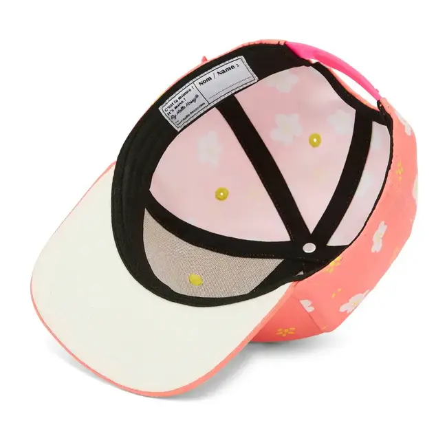 HELLO HOSSY CASQUETTE VISIÈRE PLATE - PEACHY BLOOM