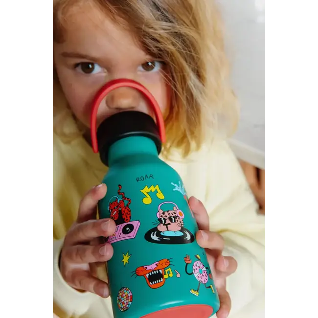 HELLO HOSSY GOURDE LÉGÈRE & ANTI-DÉRAPANTE 350ML "DISCO ROAR"