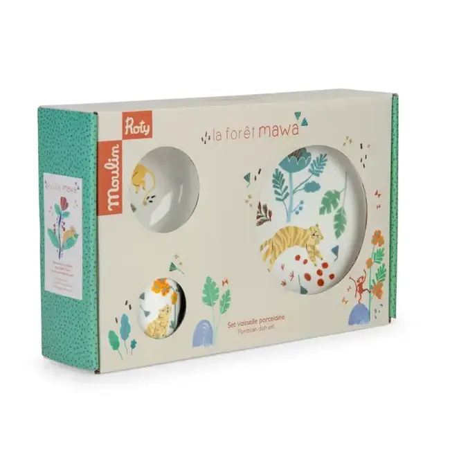 MOULIN ROTY SET VAISSELLE PORCELAINE - LA FORÊT MAWA
