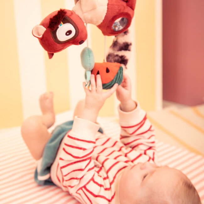 LILLIPUTIENS PELUCHE D'ACTIVITÉ À SUSPENDRE - ELVIS LE LÉMURIEN