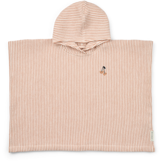 LIEWOOD PONCHO BRODÉ PACO - STRIPE TUSCANY ROSE CREME DE LA CREME
