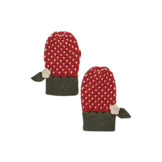 KONGES SLOJD MOUFLES FRAISE STRAWBERRY TRUE RED