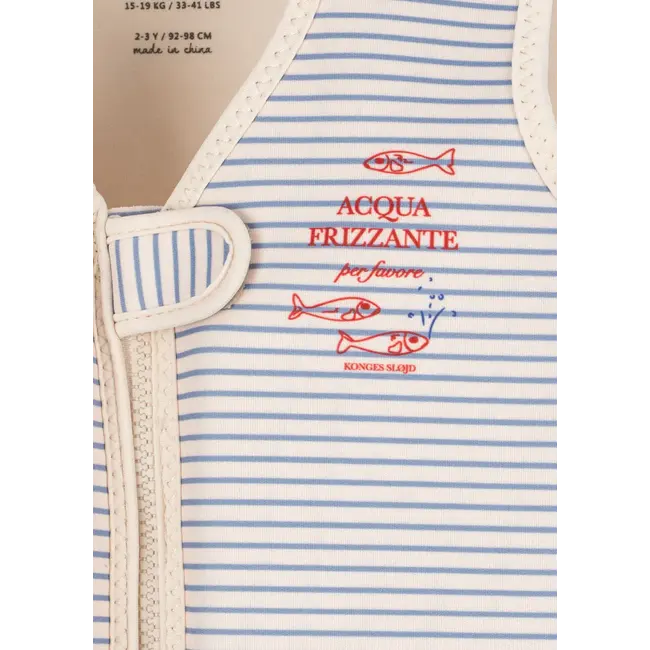 KONGES SLOJD VESTE DE NATATION ELLIS - STRIPE BLUIE