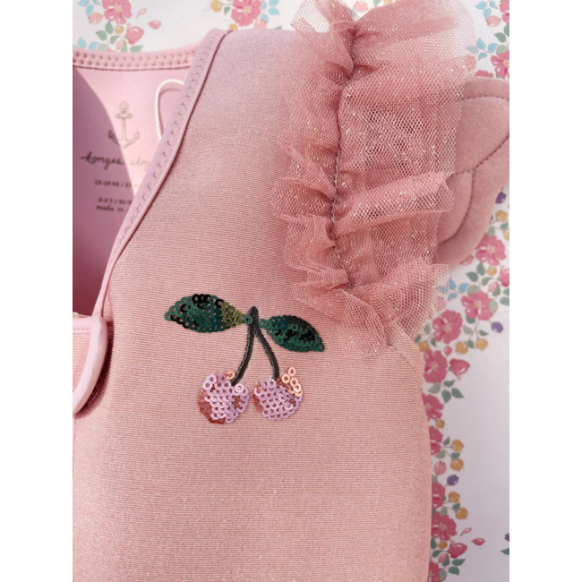 KONGES SLOJD VESTE DE NATATION PIPER - AILES POWDER PINK