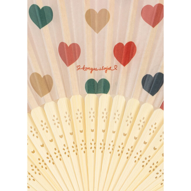 KONGES SLOJD ÉVENTAIL - BON COEUR COLORÉ