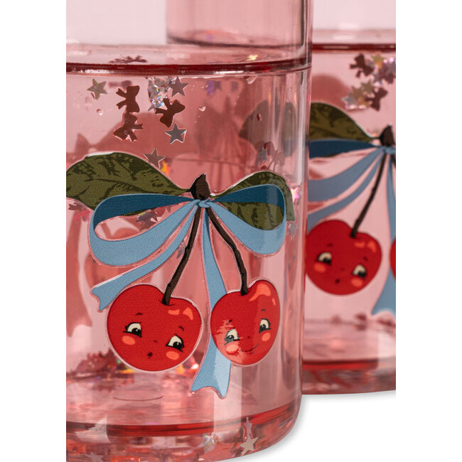KONGES SLOJD 2 VERRES À PAILLETTES - CHERRY BOW