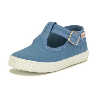 CIENTA CHAUSSURES EN TOILE AVEC BOUCLE PRESSION BLEU CIEL