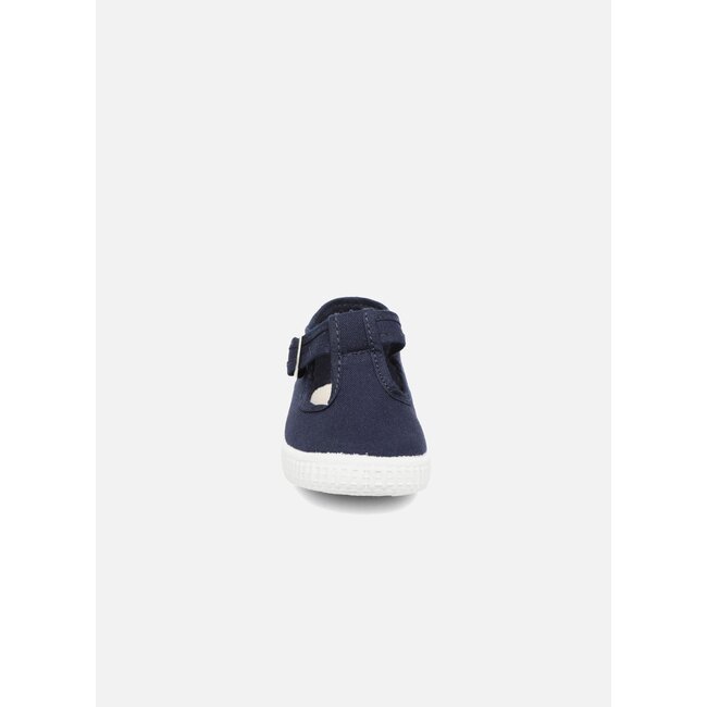 CIENTA CHAUSSURES EN TOILE AVEC BOUCLE PRESSION BLEU MARINE