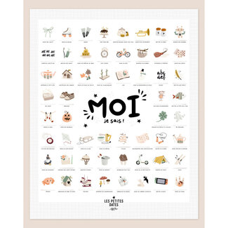 LES PETITES DATES AFFICHE "MOI JE SAIS" À TAMPONNER 40X50CM