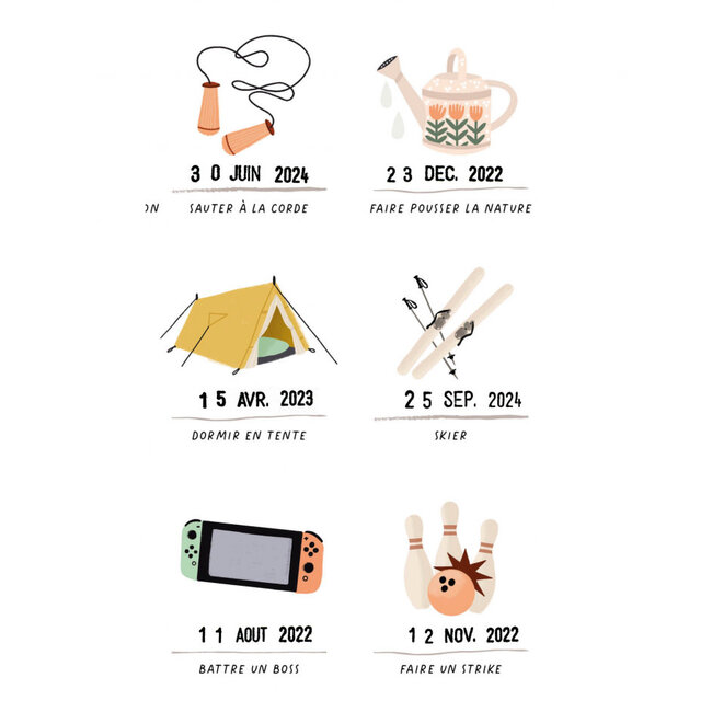 LES PETITES DATES AFFICHE "MOI JE SAIS" À TAMPONNER 40X50CM