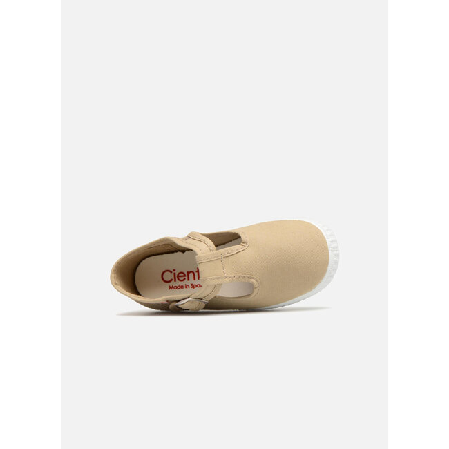 CIENTA CHAUSSURES EN TOILE AVEC BOUCLE PRESSION SABLE
