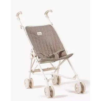 MINIKANE MINIKANE POUSSETTE QUILTÉE COUNTRY RAYÉ CHÂTAIN