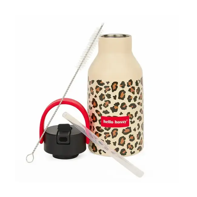 HELLO HOSSY GOURDE LÉGÈRE & ANTI-DÉRAPANTE 500ML "LEOPARD"