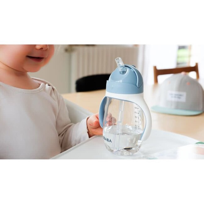 BEABA TASSE À PAILLE 300ML - WINDY BLUE