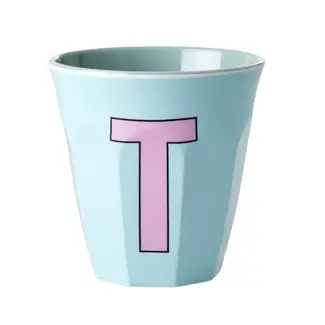 RICE GOBELET ALPHABET RICE - LETTRE T - PLAIN BLUE