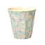 RICE GOBELET MEDIUM RICE - FLOWER PRINT - BLUE