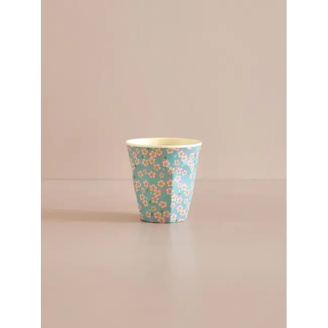 RICE GOBELET MEDIUM RICE - FLOWER PRINT - BLUE