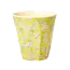 RICE GOBELET MEDIUM RICE - FLOWER PRINT - YELLOW