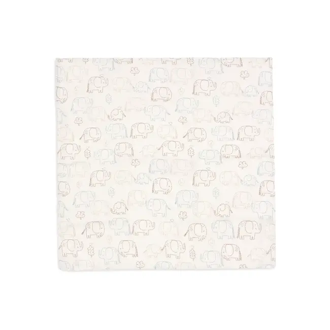 JOLLEIN SET 3 LANGES COTON 70X70CM - ELEPHANT TALES