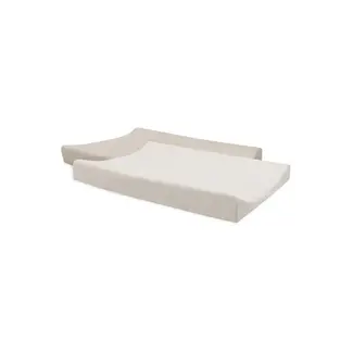 JOLLEIN SET 2 HOUSSES MATELAS À LANGER ÉPONGE - OATMEAL / SAND