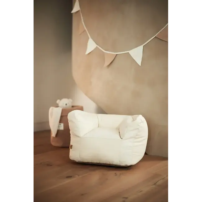 JOLLEIN FAUTEUIL POUF  POUR ENFANT TWILL - NATUREL