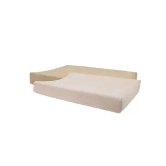 JOLLEIN SET 2 HOUSSES MATELAS À LANGER ÉPONGE - WILD ROSE / BISCUIT